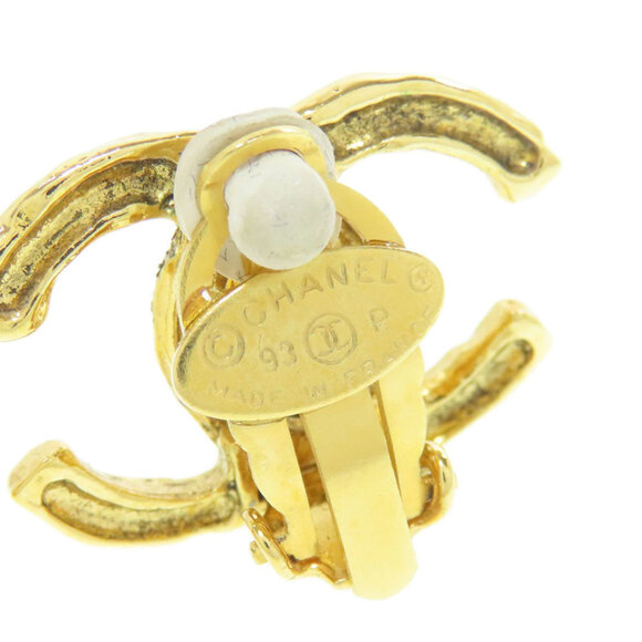 CHANEL Gold Logo Earrings - Picture 4 of 7